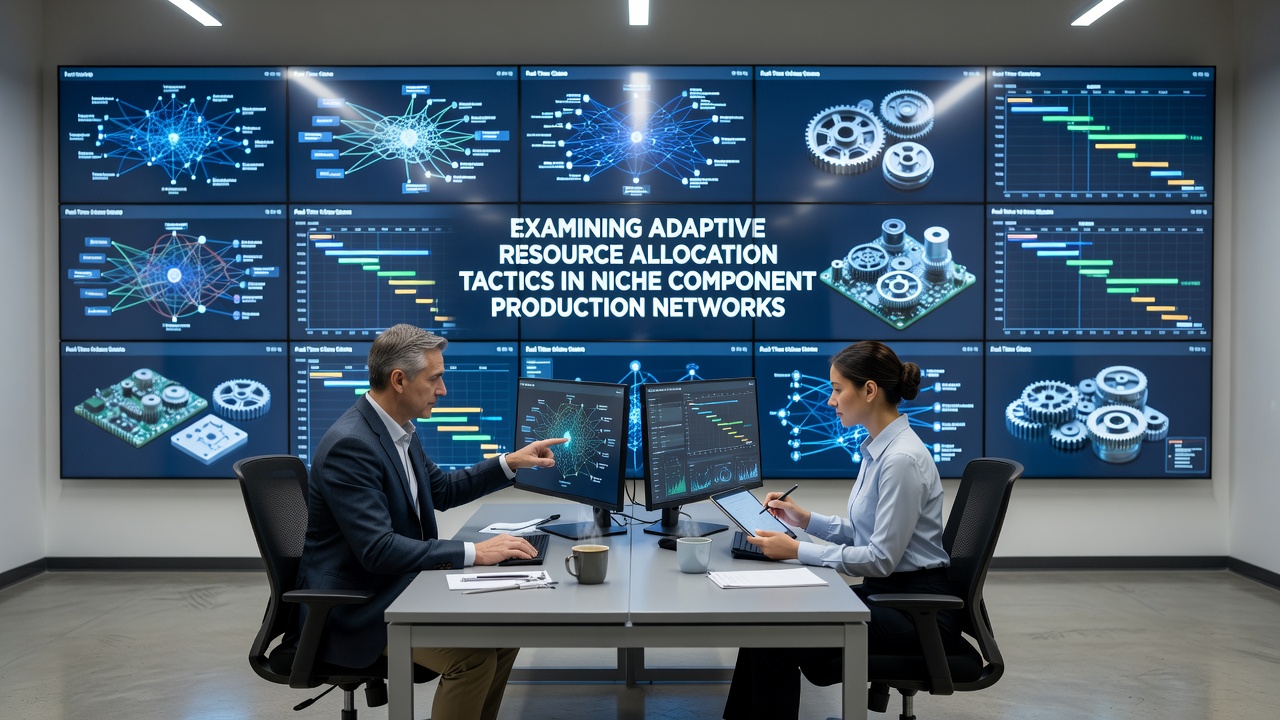 Detailed view of sensor-equipped production cells and real-time dashboards used for resource reallocation decisions